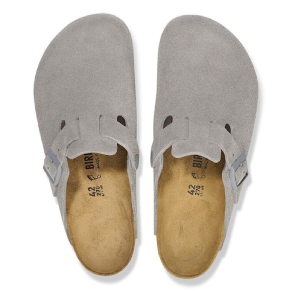 Birkenstock Gray Suede Clogs Size 40